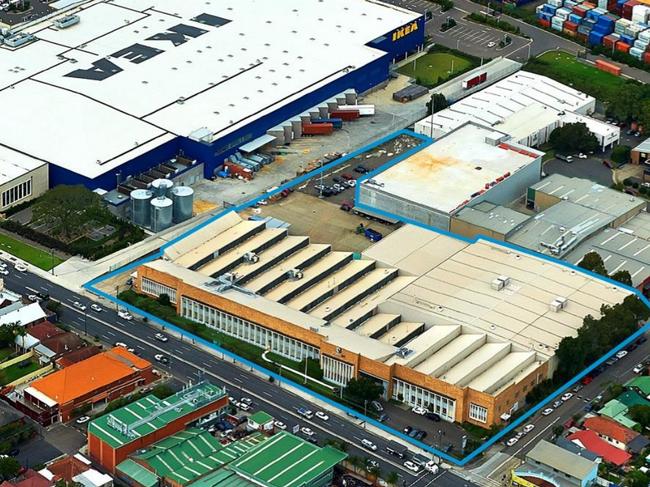 An aerial view of the proposed Bunnings at 728-750 Princes Hwy, Tempe.