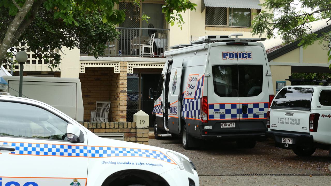 Police outside the Oxford St property on Thursday. Picture David Clark