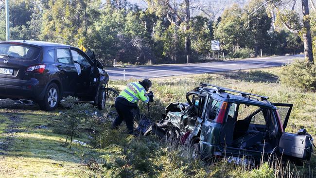 Car crash on the Arthur Highway, Forcett. Picture Chris Kidd