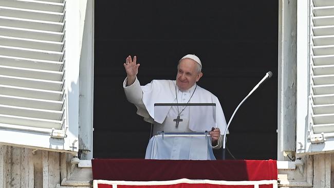 ‘I think of Hagia Sophia, and I am very saddened,’ Pope Francis said on Sunday during his sermon on St Peter’s Square. Picture: AFP