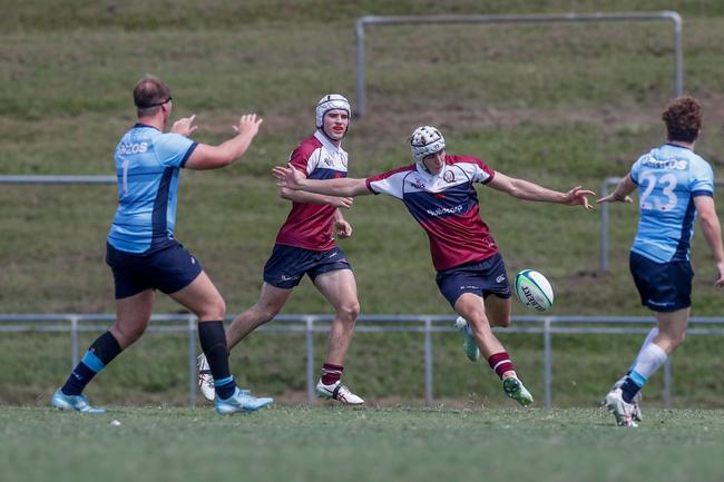 Finn Mackay. Action from the Queensland Reds and New South Wales Waratahs under-18s academy bout. Picture: Stephen Archer.