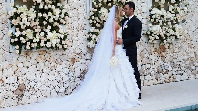 Jennifer Hawkins and Jake Wall's Bali wedding. vPicture: Supplied. 