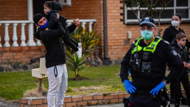 Some protesters brought their children along. Picture: Jason Edwards