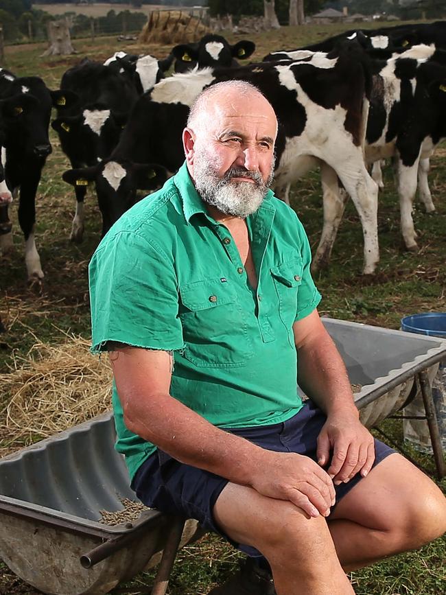 Warragul dairy farmer Joe Meggetto. Picture: Yuri Kouzmin