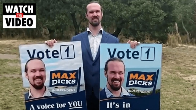 Senate candidate Max Dicks has got the best name in politics (The Project)