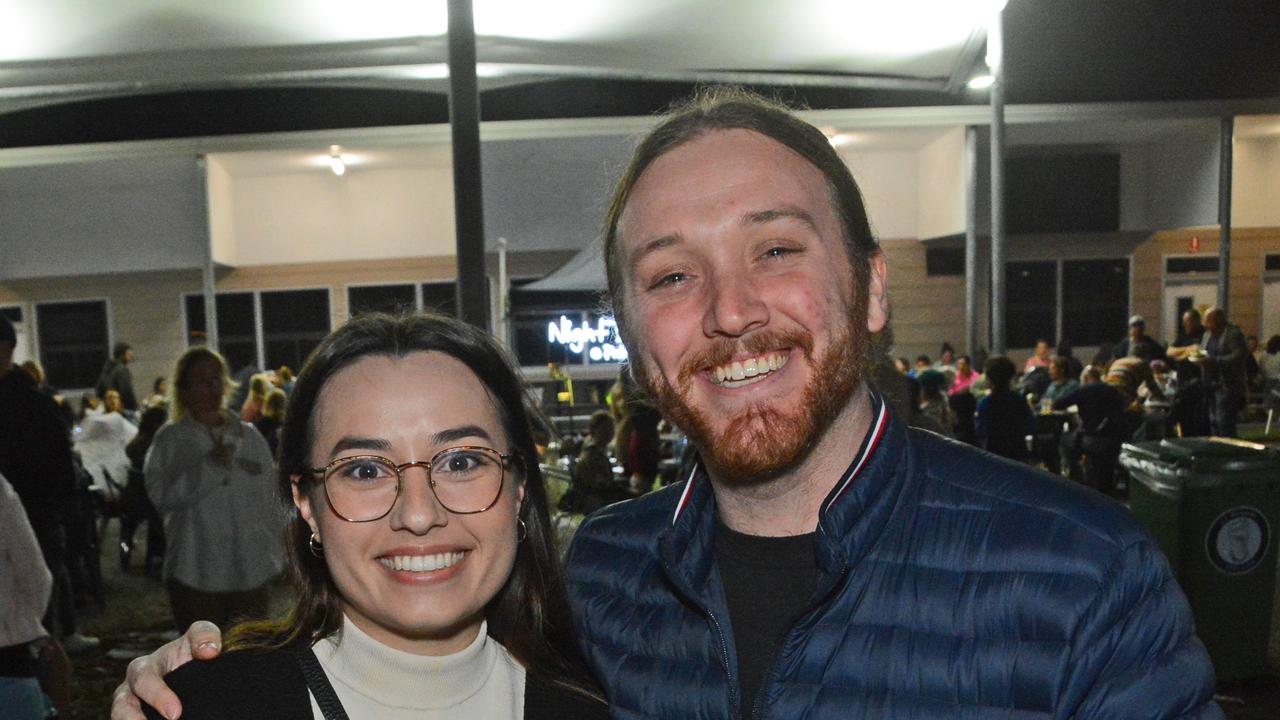 Jenna Pearl and Brad Outtridge at Night Bite markets at Palm Beach-Currumbin SHS, Palm Beach. Pic: Regina King