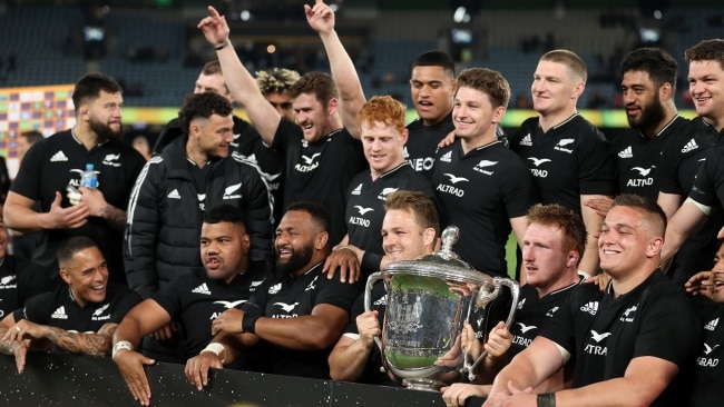 The Bledisloe is going back to New Zealand. Photo by Cameron Spencer/Getty Images