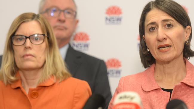 Gladys Berejiklian, and NSW Chief Health Officer Dr Kerry Chant. Picture; Jeremy Piper.