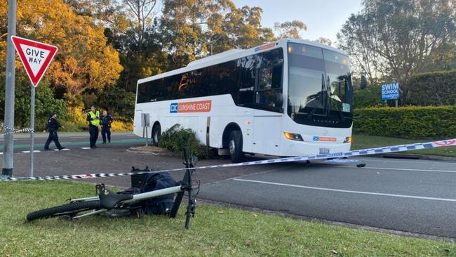 An 11-year-old boy has died after he was hit by a school bus. Picture: ABC News/Josh Dye