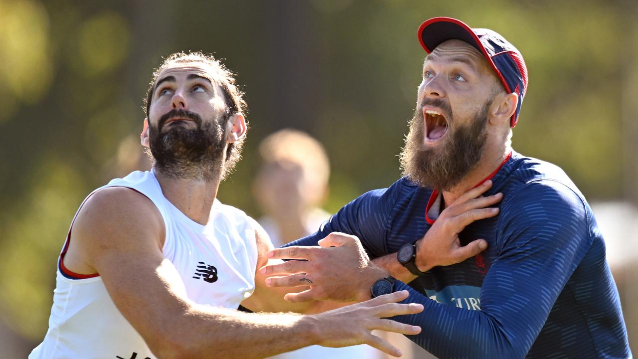 Brodie Grundy and Max Gawn will face off in the AFL’s Opening Round. (Photo by Morgan Hancock/Getty Images)