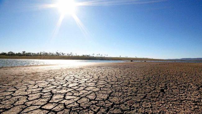 Wivenhoe dam is nearing its lowest point in a decade. Picture: Arkin Mackay