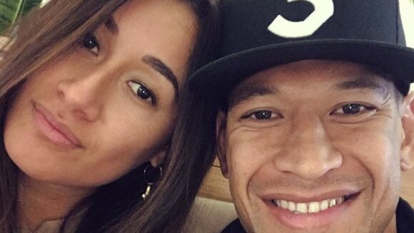 Israel Folau and his wife Maria