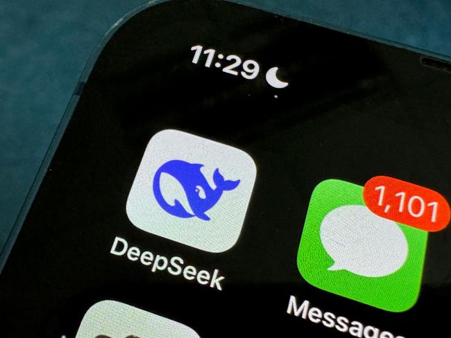 This photo illustration shows the DeepSeek app on a mobile phone in Beijing on January 27, 2025. Chinese firm DeepSeek's artificial intelligence chatbot has soared to the top of the Apple Store's download charts, stunning industry insiders and analysts with its ability to match its US competitors. (Photo by GREG BAKER / AFP)