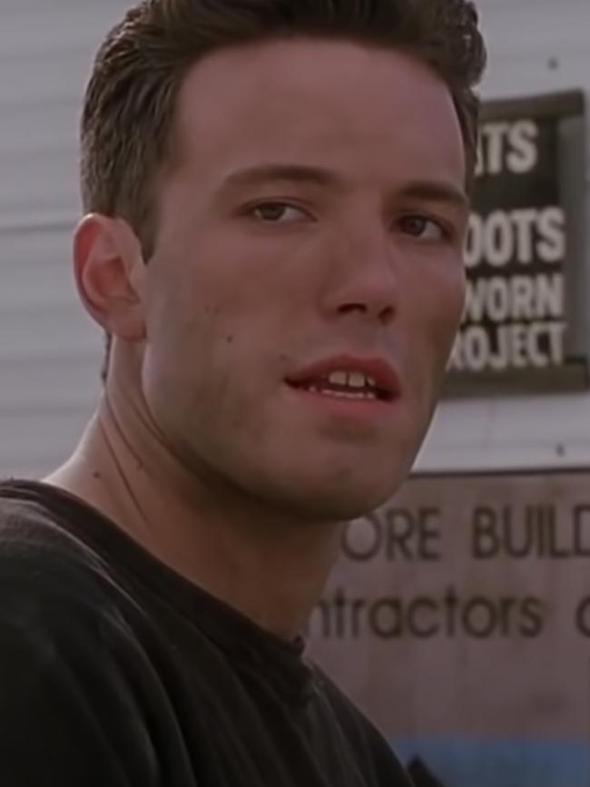 Ben Affleck in 1997 film Good Will Hunting, just prior to getting his teeth altered.