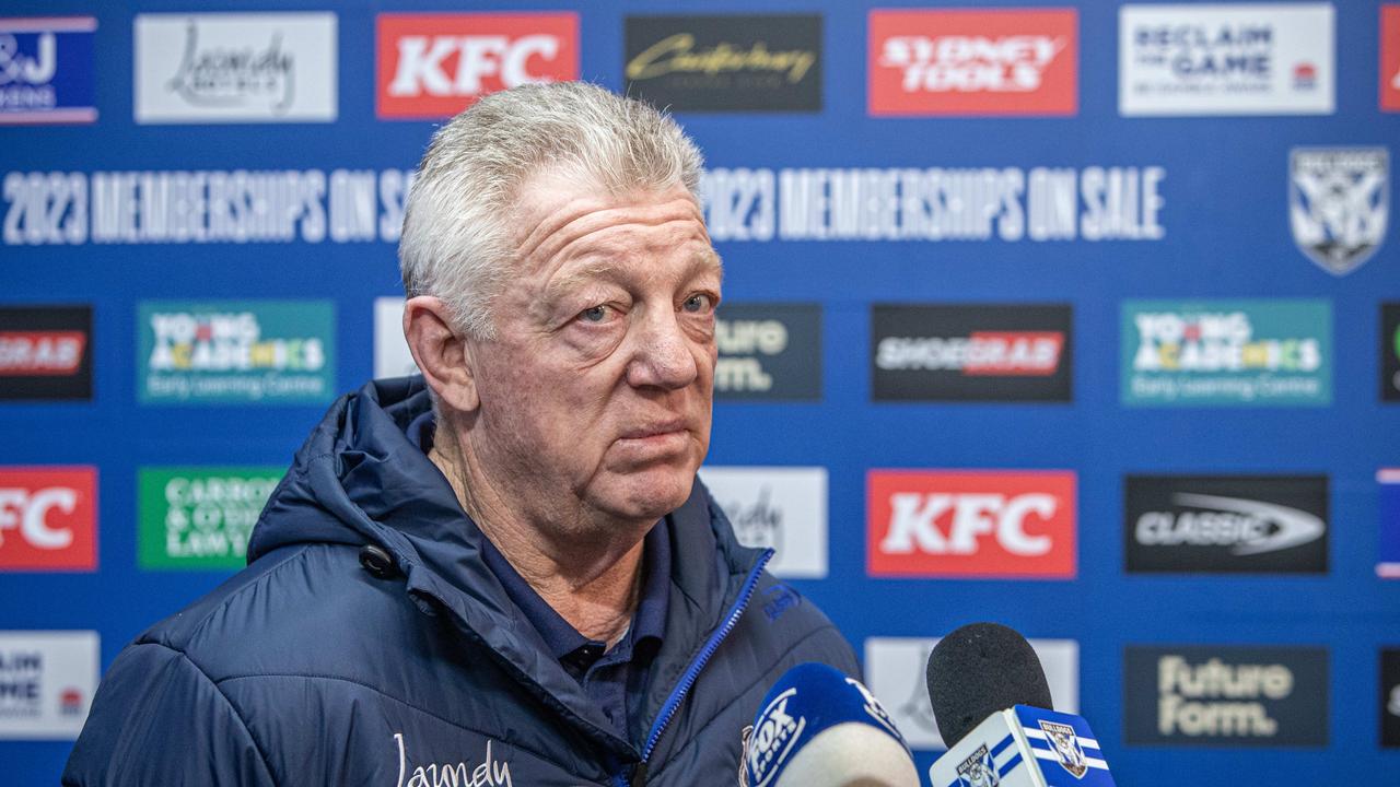 Cameron Ciraldo says his relationship with Phil Gould is like a father and son amid claims he’s losing power at the Bulldogs. Picture: Julian Andrews