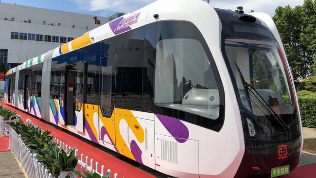 Rubber-tyred electric trams are being trialled in Zhuzhou, China. Picture: CRRC Zhuzhou Institute.