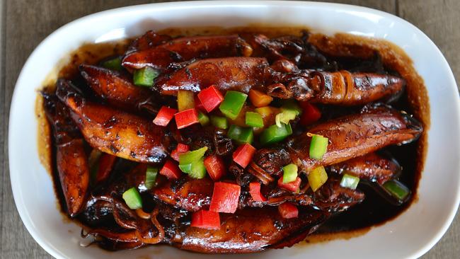 Adobong baby squid. Picture: Nicki Connolly.