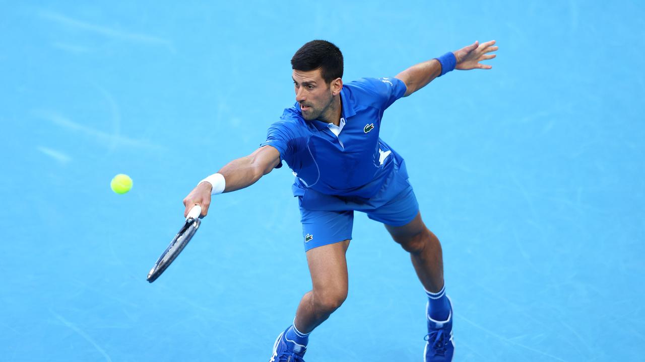 It came after Novak was told he "looked like a smurf" for his blue socks. Photo by Graham Denholm/Getty Images