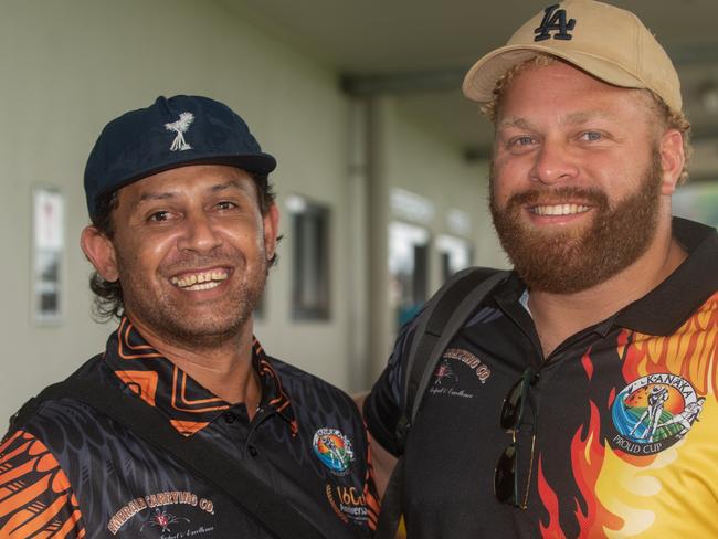 Aaron Barba (left) at the Kanaka Proud Cup. Picture:Michaela Harlow