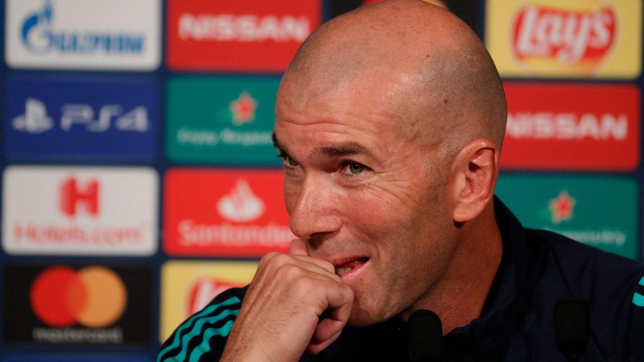Real Madrid manager Zinedine Zidane is up against league leaders Sevilla this weekend. (Photo by GEOFFROY VAN DER HASSELT / AFP)