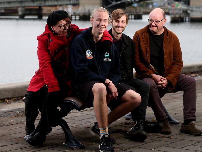 Frances, Josh, Ben and Stephen Whaley of Largs Bay. Picture: Calum Robertson