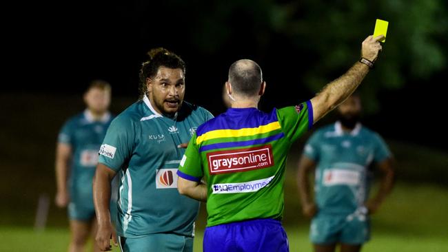 Suburbs Brandon Luta shown a yellow card.