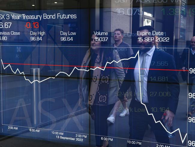 SYDNEY, AUSTRALIA - NEWSWIRE Photos - September 14, 2022: A view of the Australian Stock Exchange in the CBD in Sydney after a drop in the market overnight. Picture: NCA Newswire/Gaye Gerard