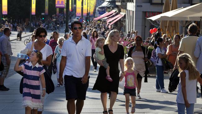 Oslo busy back in 2011. The Norwegian government expects life to largely return to normal like this after completely scrapping restrictions. Picture: Paula Bronstein /Getty Images