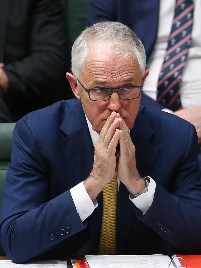 Prime Minister Malcolm Turnbull during Question Time. Picture: Kym Smith