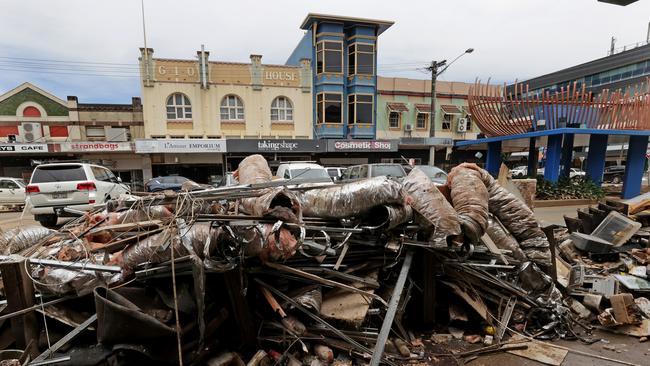 Over 14 meters of flood water ripped through Lismore in 2022, leaving hundreds homeless. Picture: Toby Zerna