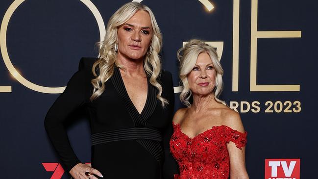 Dani Laidley at the Logie Awards with partner Donna. She told Today on Friday that she was still dealing with the grief caused by police leaking images of her in 2020. Picture: Sam Tabone/Getty Images