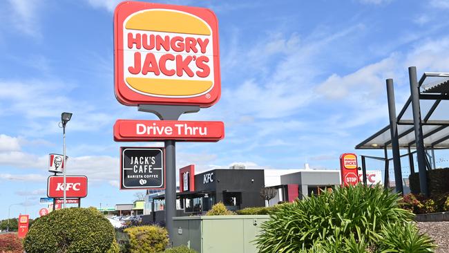 Hungry Jack’s near Golden Grove High School. Picture: Keryn Stevens