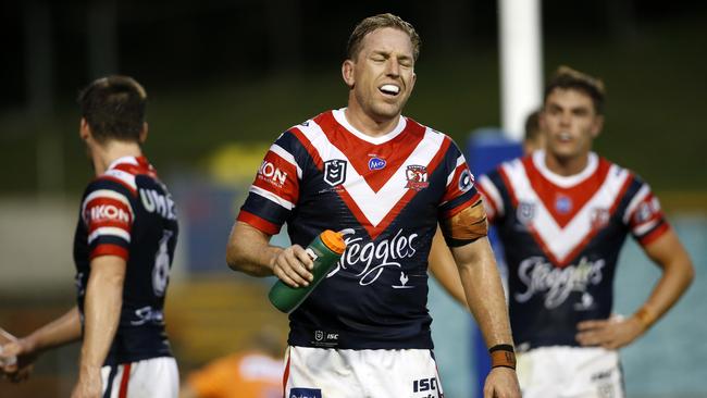 Mitchell Aubusson of the Roosters during the round 2 NRL match between the Sydney Roosters and the Manly Warringah Sea Eagles at Leichhardt Oval, Saturday, March 21, 2020. (AAP Image/Darren Pateman) NO ARCHIVING, EDITORIAL USE ONLY