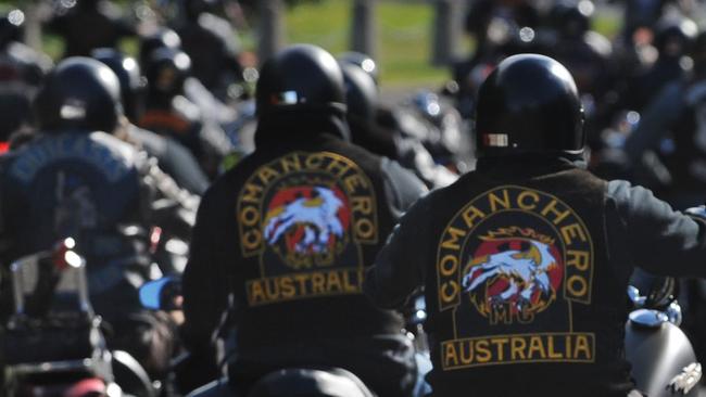 Police have busted bikies during raids on homes in Melbourne’s southeast this morning. Picture: Dean Lewins.