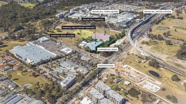 Overview of Rouse Hill hospital as master plan released in November 2022