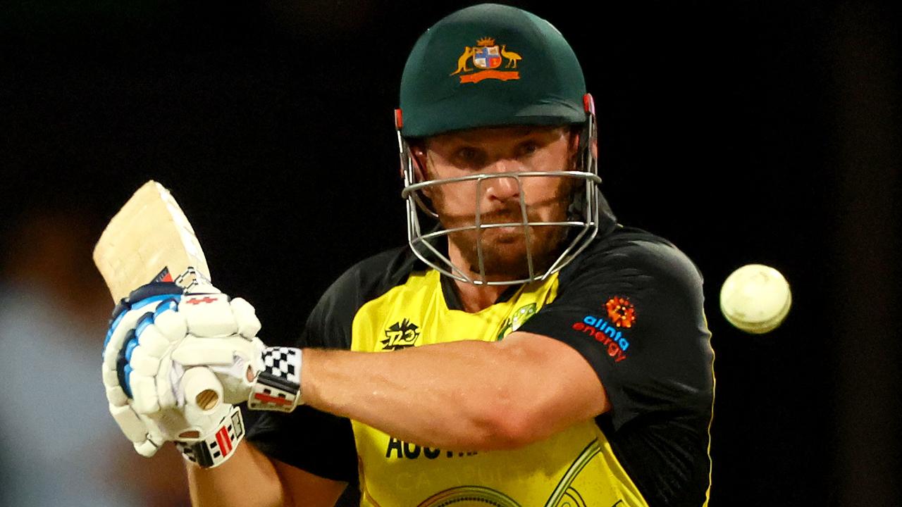 Australian captain Aaron Finch was under pressure to hold his spot in the team. Picture: Patrick Hamilton