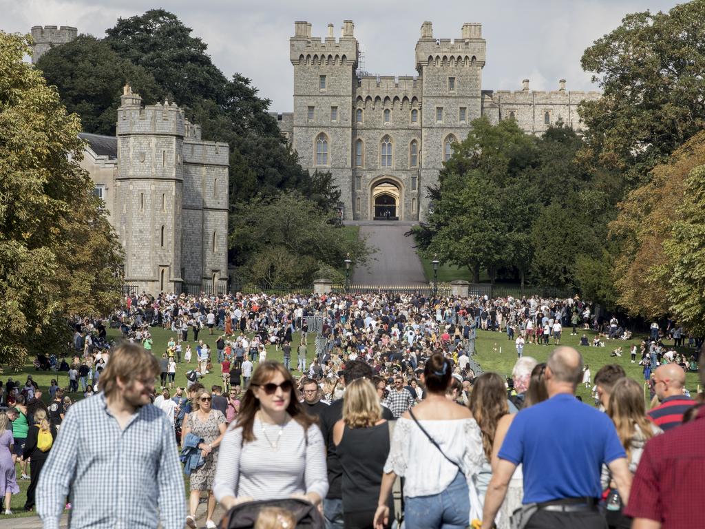 Crowds in Windsor soak up the atmosphere. Picture: Ella Pellegrini