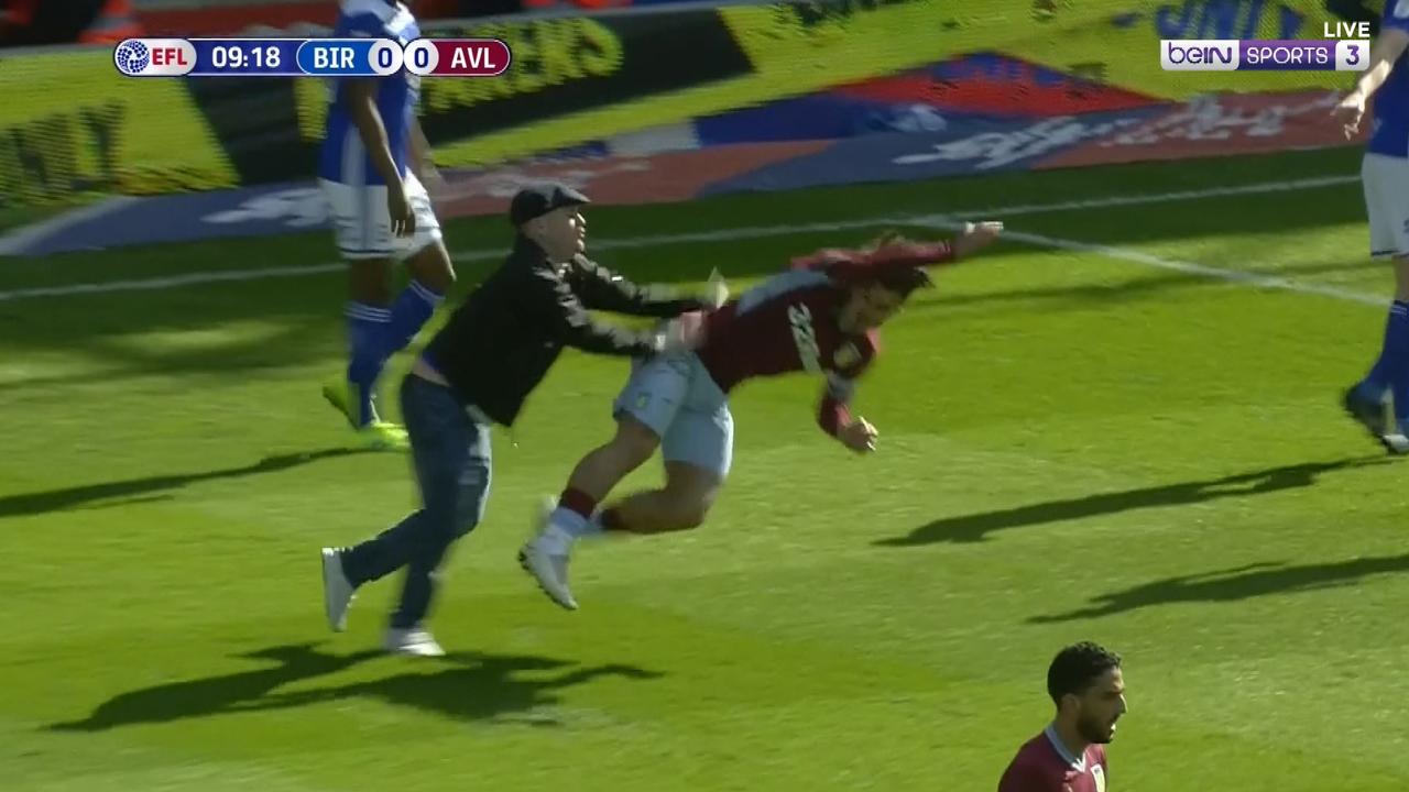 Jack Grealish was punched during Aston Villa's match against Birmingham.