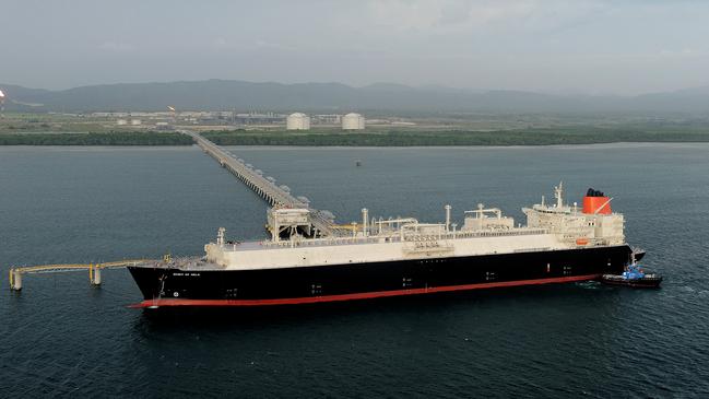 The first shipment of liquefied natural gas from the Papua New Guinea project (PNG LNG). Picture: Suppled