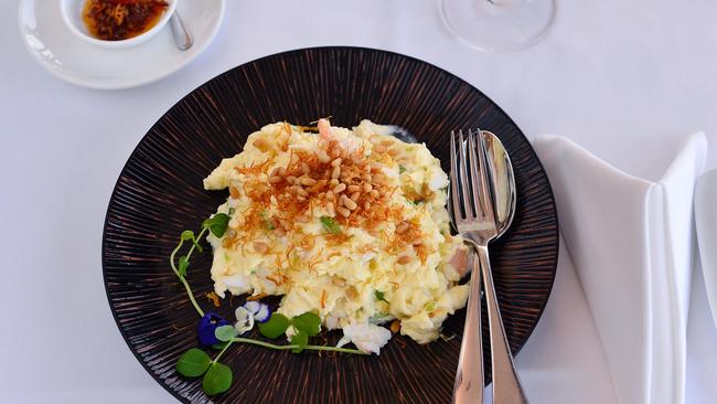 Sauteed milk with crabmeat and dried scallop. Picture: Nicki Connolly