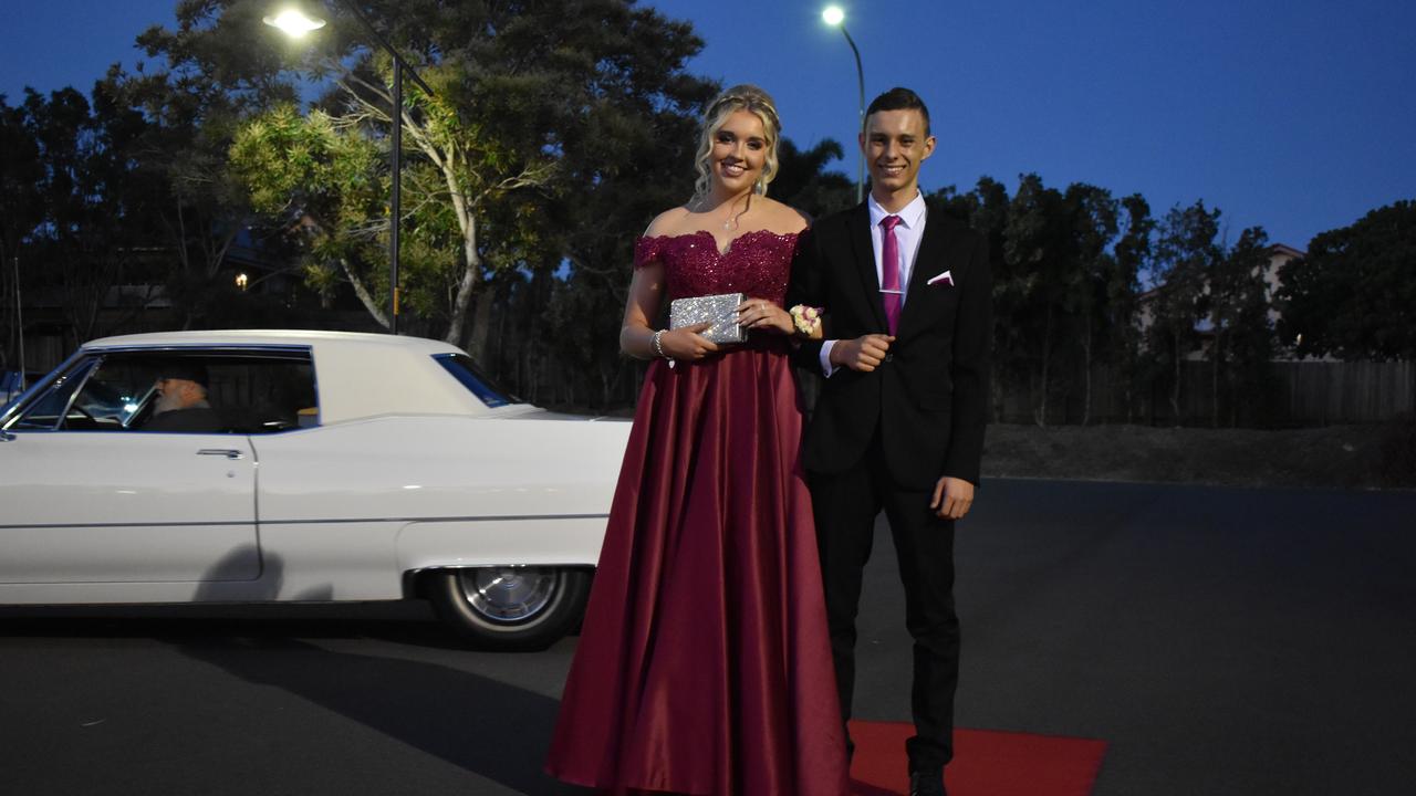 RIVERSIDE FORMAL: Tahlia Kindelan and Andries du Plooy arrive at the Riverside Christian College Formal. Photo: Stuart Fast