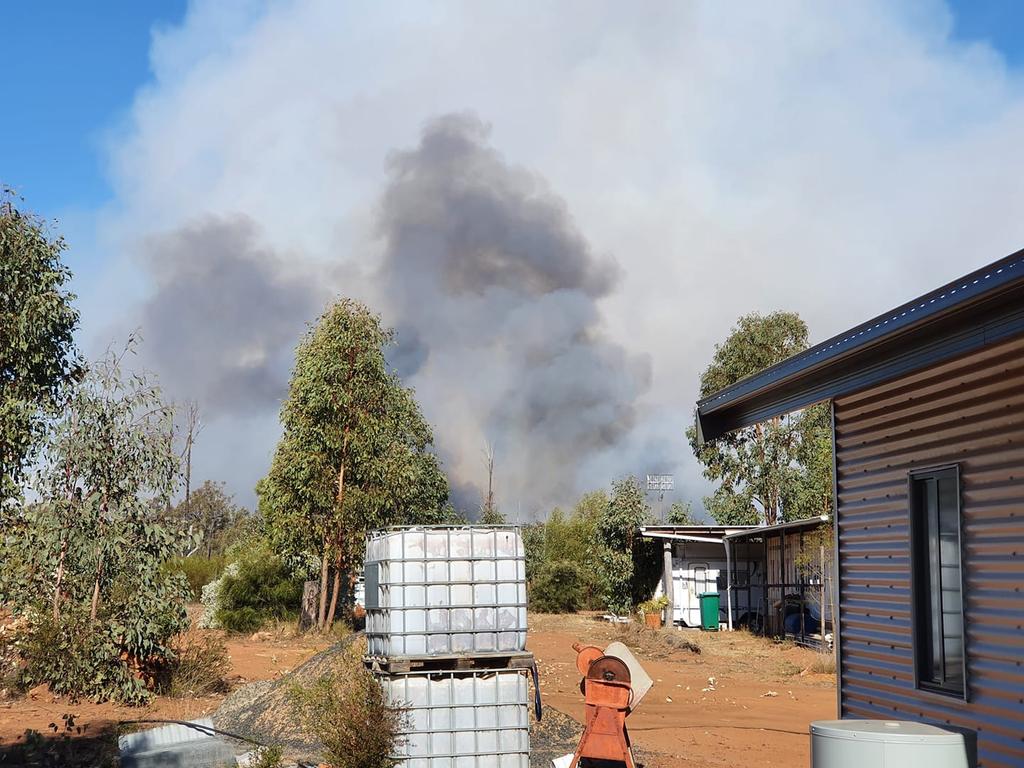 Bill Good took this photo from his property as fire took hold in Cypress Gardens.