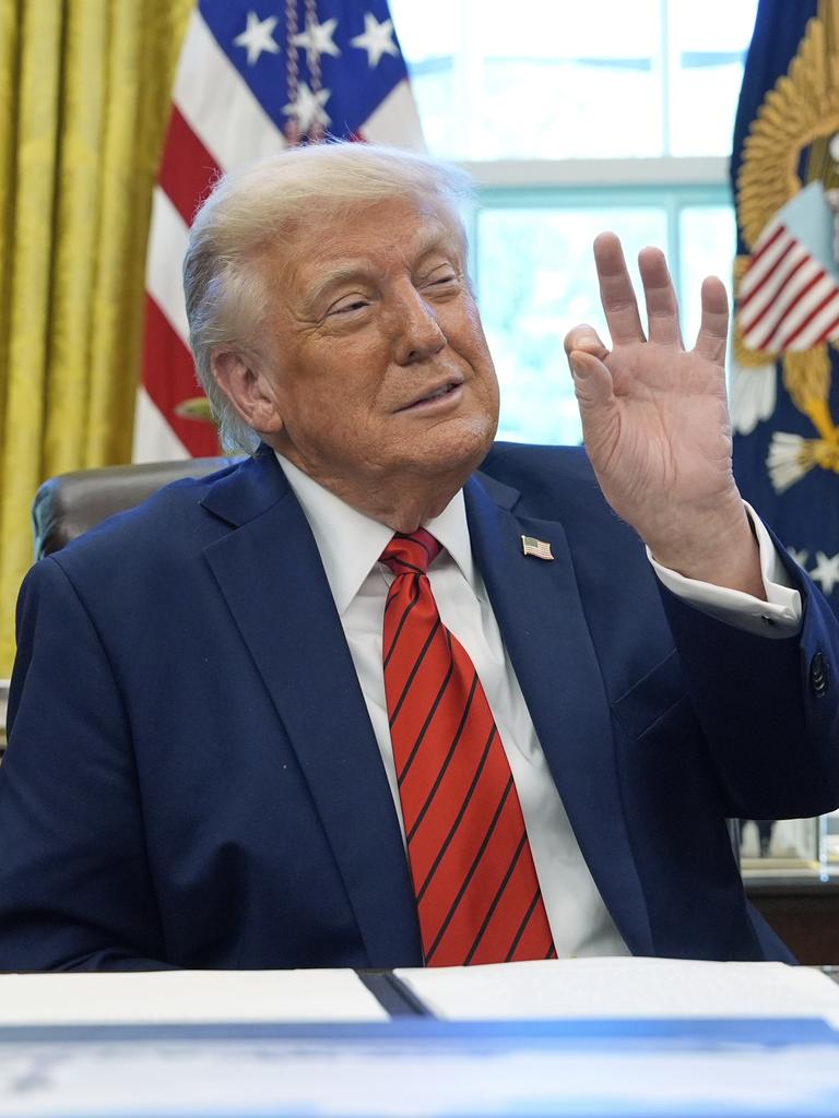 US President Donald Trump speaks in the Oval Office of the White House. Picture: AP