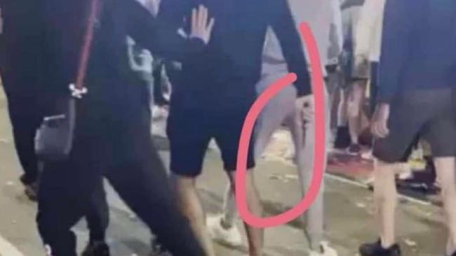 Social media vision from the Royal Easter Show captured a teenager carrying a knife in the moments before the fatal stabbing. It is not alleged this individual stabbed Felatolu.