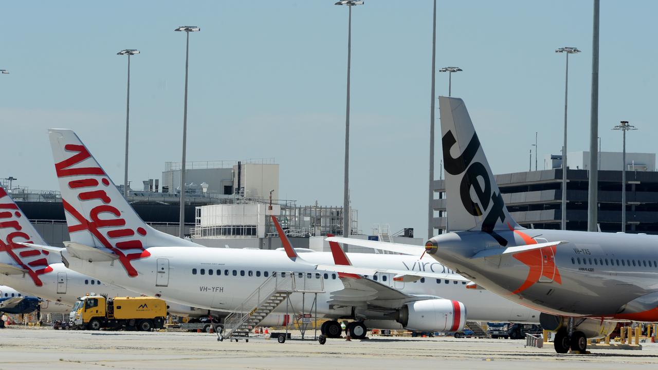 Rex now only has a tiny sliver of Australian domestic flights, as the Virgin and Qantas/Jetstar monopoly soaks up 98 per cent of flights. Picture: NewsWire / Andrew Henshaw