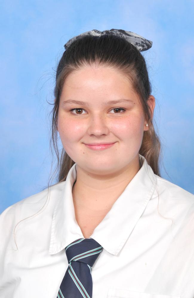 Chloe Kreegher, Calamvale Community College, high achiever.