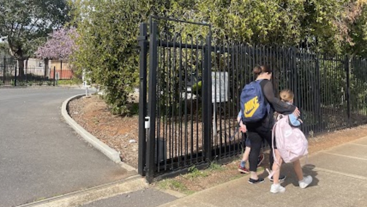 Concerned parents are picking up their children from the school. Picture: NCA NewsWire