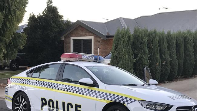 Police at the scene of the Dover Gardens home invasion. Picture: Peter Caldicott/7NEWS Adelaide.