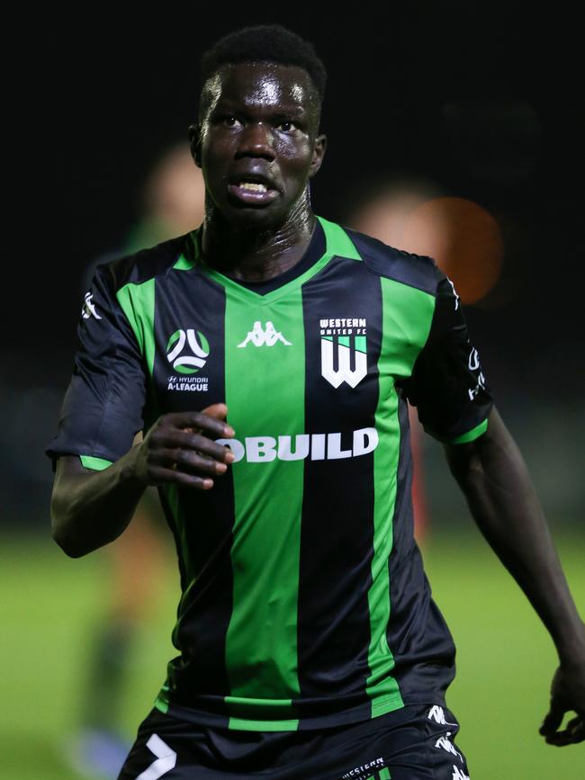 Valentino Yuel has been picked up by new A-League team Western United. Picture: AAP Image/George Salpigtidis