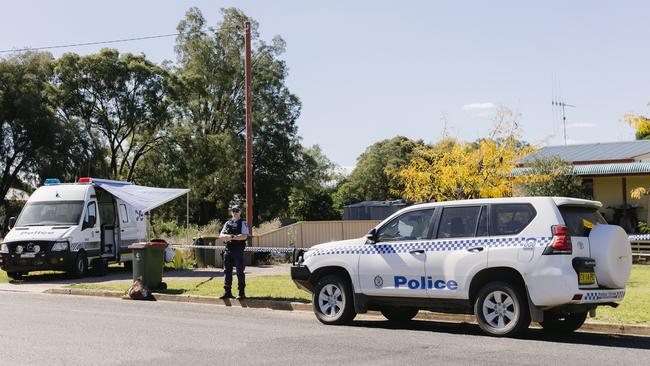 Specialist police remained at Molly Ticehurst’s home on Tuesday. Picture: Hannah Hodgkinson